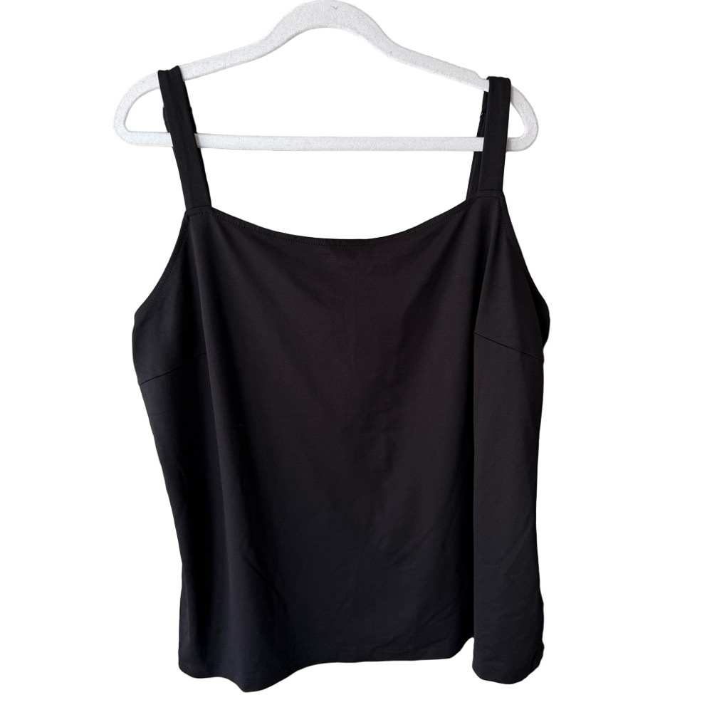 Apostrophe Black Sleeveless Tank Top Women’s 16-18W Plus Stretch Adjustable